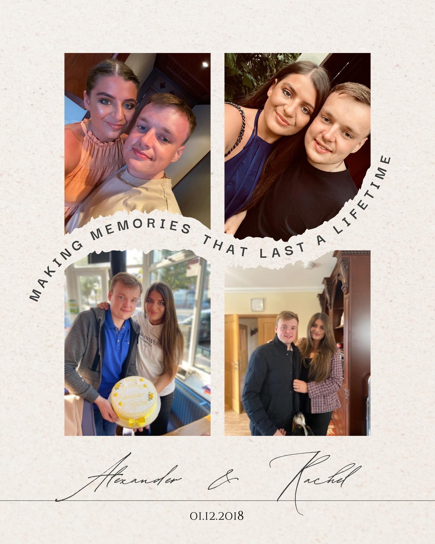 Personalised Photo Collage Print - Personalised Gift for Boyfriend Gift for Girlfriend Valentines Day Gift for Him Gift for Her Anniversary