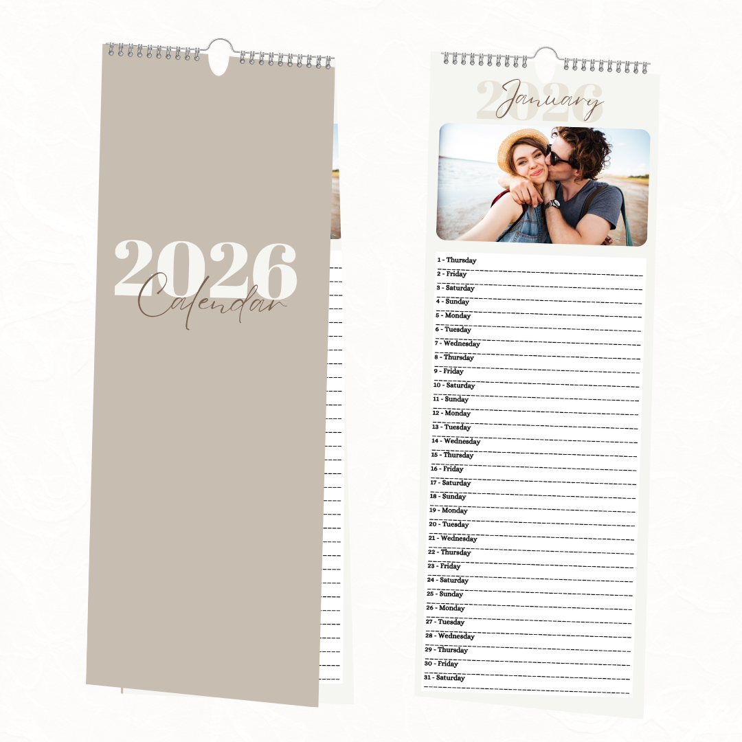 Personalised Photo Wall Calendar – Add Your Photos for a Year of Smiles.