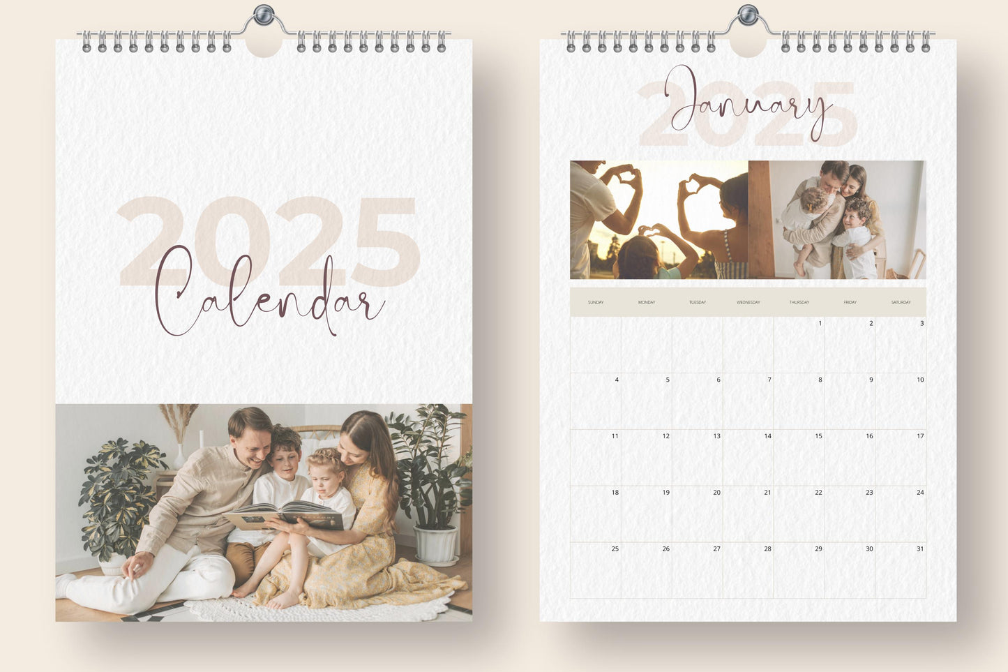 Personalised Photo Calendar 2025|2026 Custom Calendar With Your Own Photos | Personalised Christmas Gift| A5| A4 | A3 | A3 slimline calendar