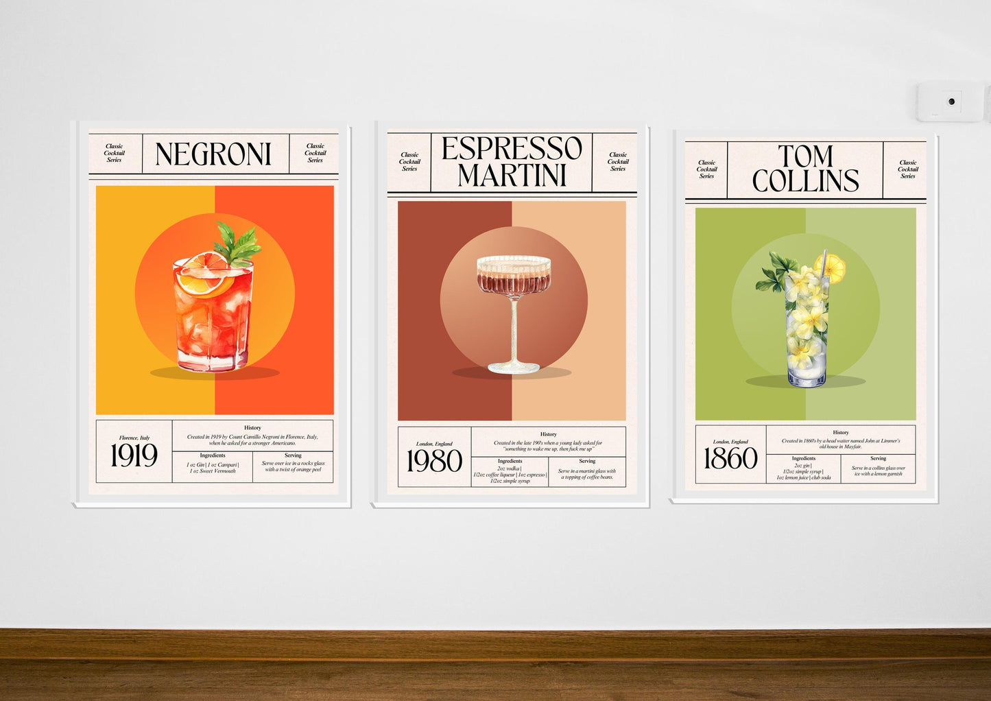 Cocktail Art Print | Trendy Home Decor | Cocktail Poster | Living Room Art| Kitchen Wall Decor | Gifts for Her | Maximalist Wall Art |
