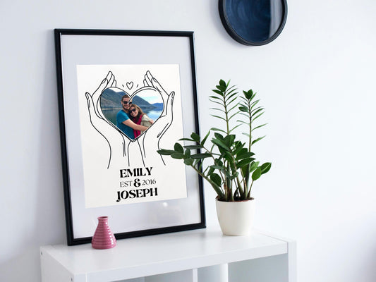 Personalised Photo Collage Print - Personalised Gift for Boyfriend Gift for Girlfriend Valentines Day Gift for Him Gift for Her Anniversary