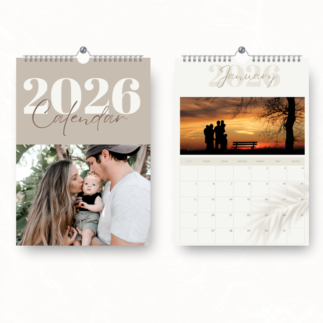 Personalised Photo Wall Calendar – Add Your Photos for a Year of Smiles.