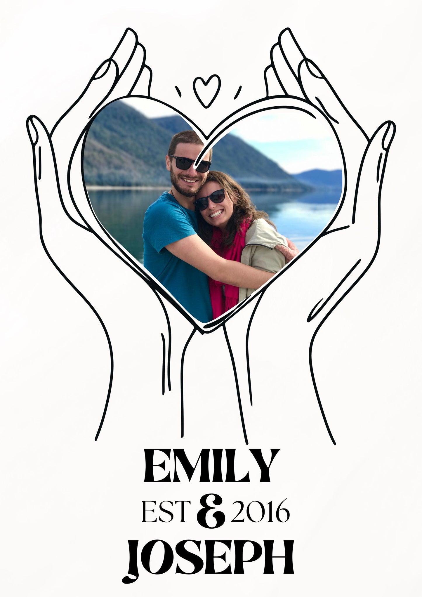 Personalised Photo Collage Print - Personalised Gift for Boyfriend Gift for Girlfriend Valentines Day Gift for Him Gift for Her Anniversary
