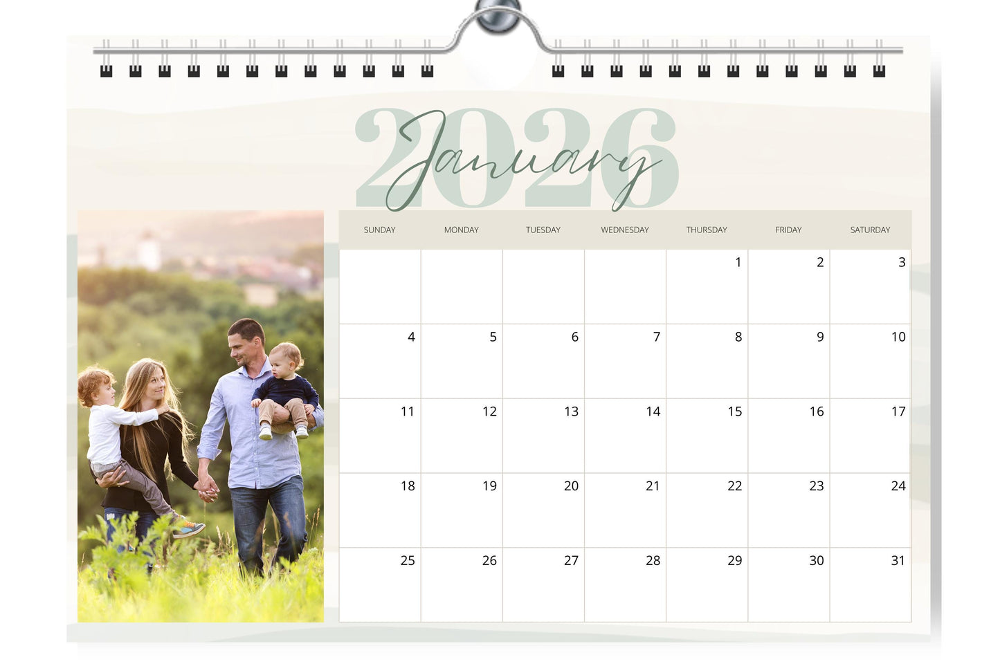 Personalised Photo Calendar 2025|2026 Custom Calendar With Your Own Photos | Personalised Christmas Gift| A5| A4 | A3 | A3 slimline calendar