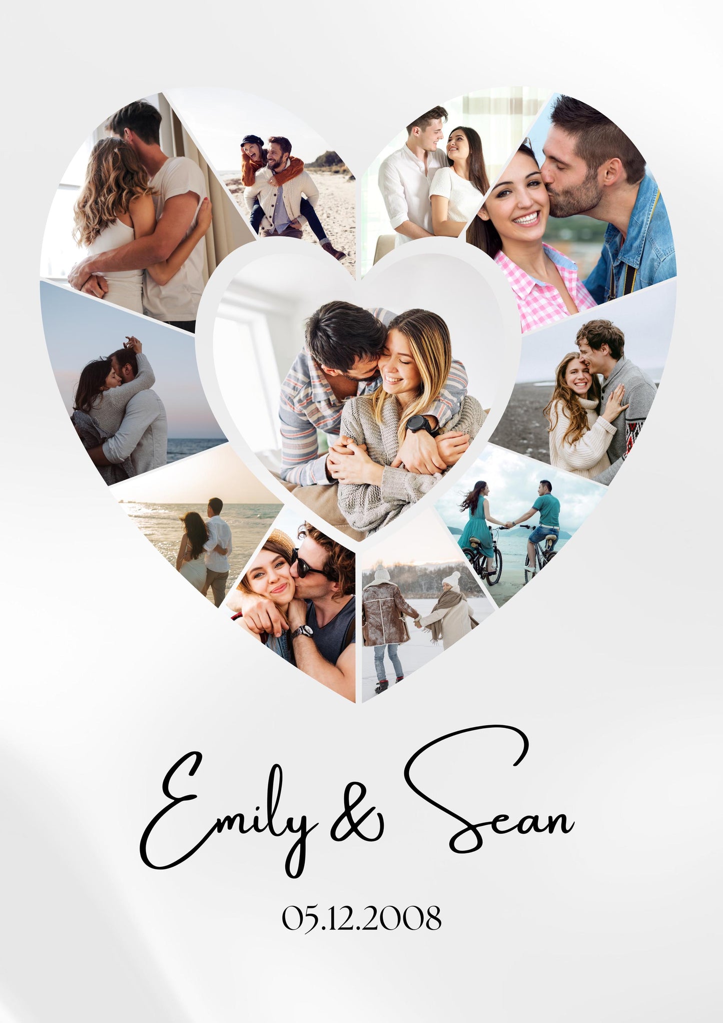 Valentines Day gift , Personalised wedding picture, gift for her, gift for him, couple's gift Photo Collage, Keepsake photo frame gift
