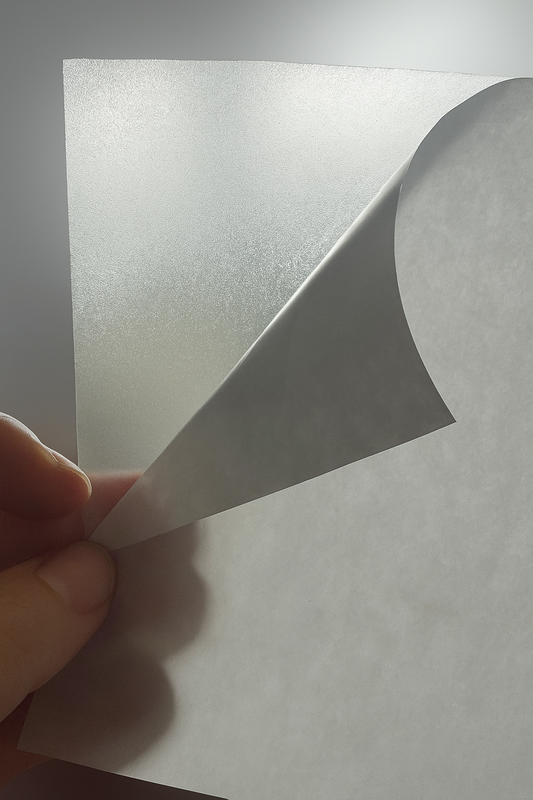 Matte self adhesive overlaminate