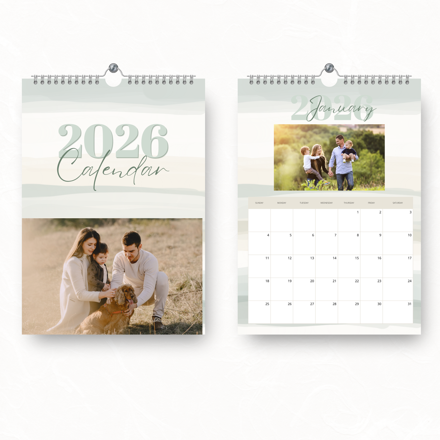 Personalised Photo Wall Calendar – Add Your Photos for a Year of Smiles.