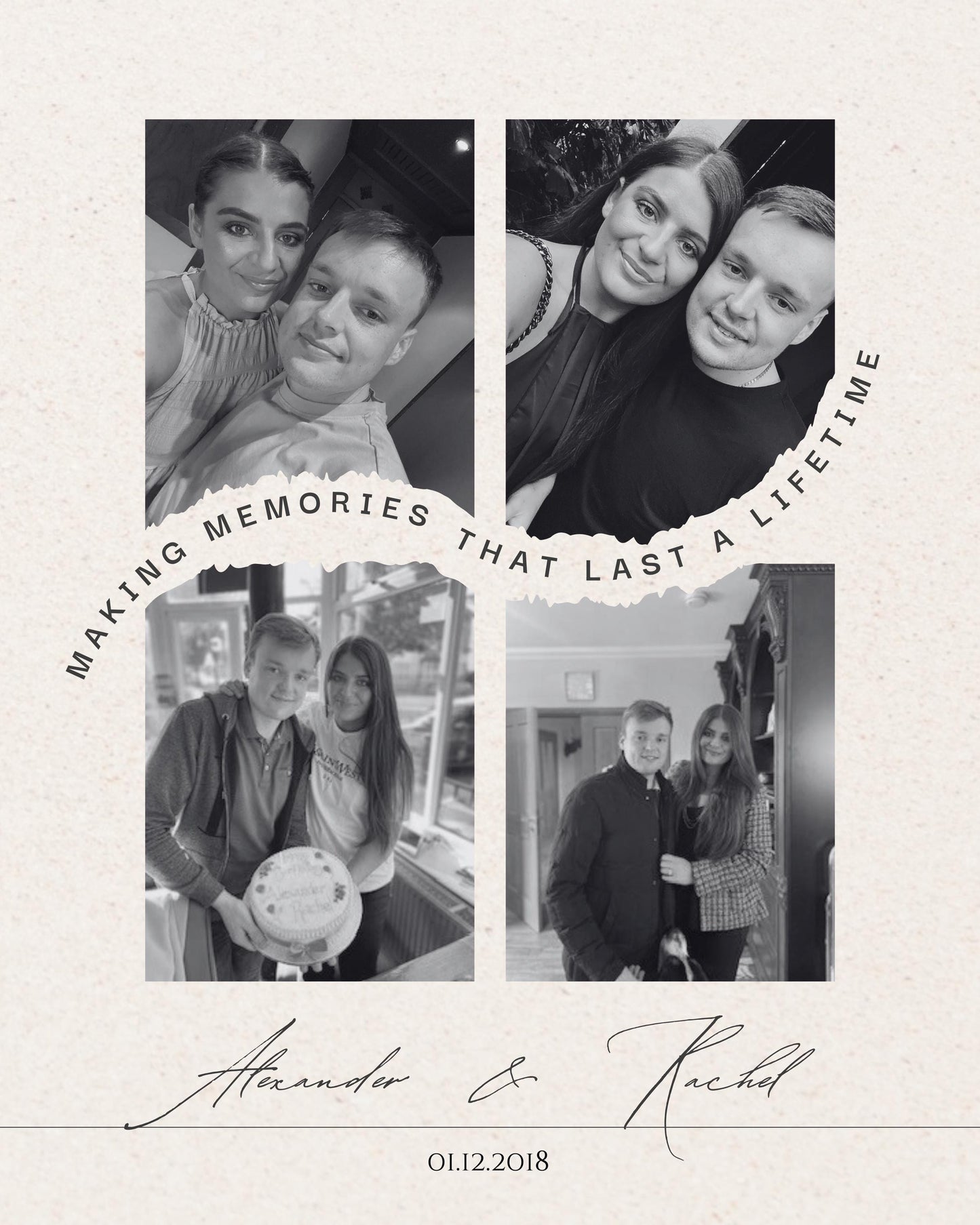 Personalised Photo Collage Print - Personalised Gift for Boyfriend Gift for Girlfriend Valentines Day Gift for Him Gift for Her Anniversary
