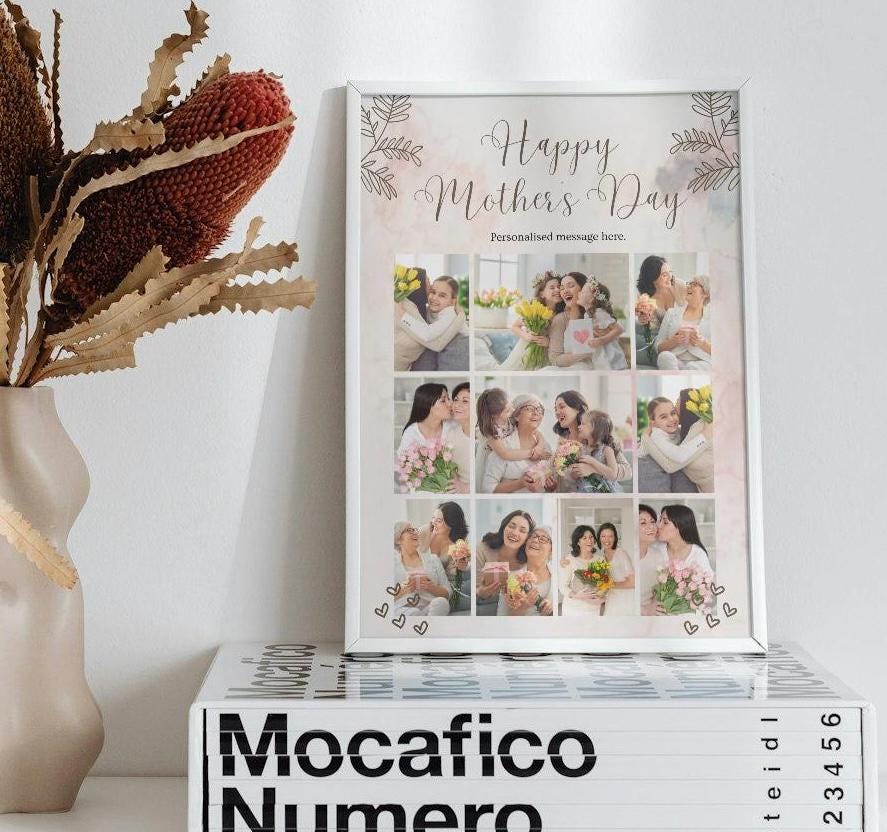 Personalised Photo Collage Print - Personalised Gift for Mother’s Day Gift for Nanny Mothers Day Photo Gift, Digital print for Mother’s Day