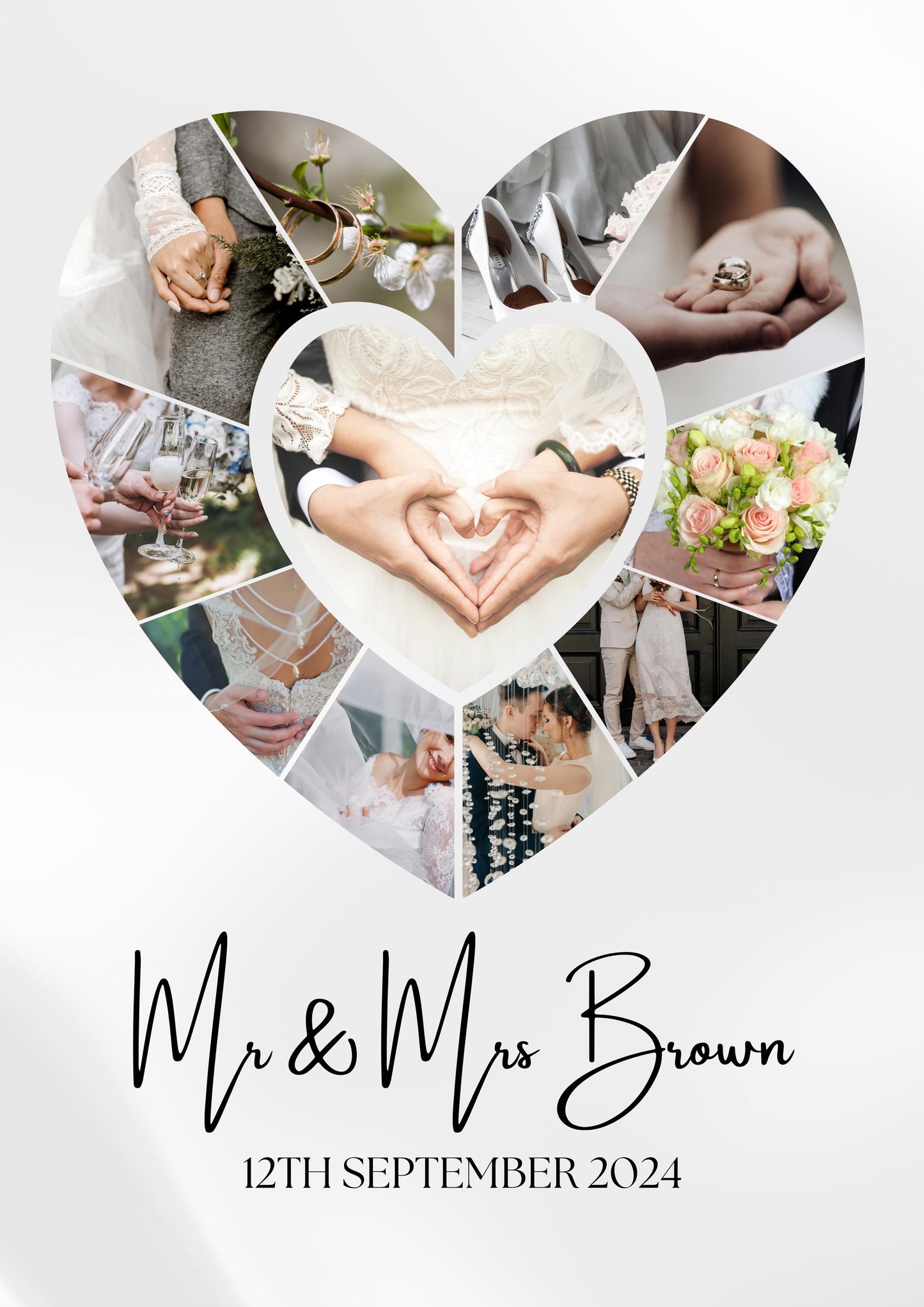 Valentines Day gift , Personalised wedding picture, gift for her, gift for him, couple's gift Photo Collage, Keepsake photo frame gift