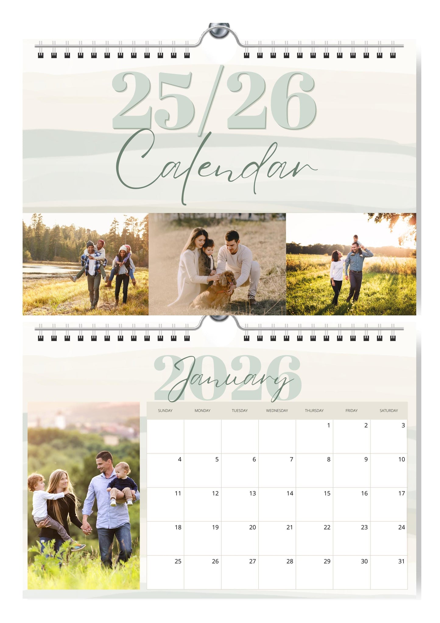 Personalised Photo Calendar 2025|2026 Custom Calendar With Your Own Photos | Personalised Christmas Gift| A5| A4 | A3 | A3 slimline calendar