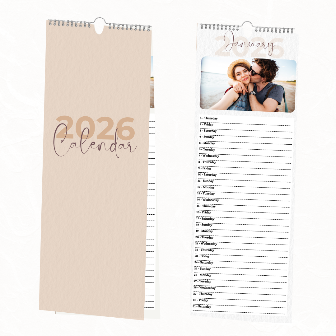 Personalised Photo Wall Calendar | 2026 – Add Your Photos for a Year of Smiles.