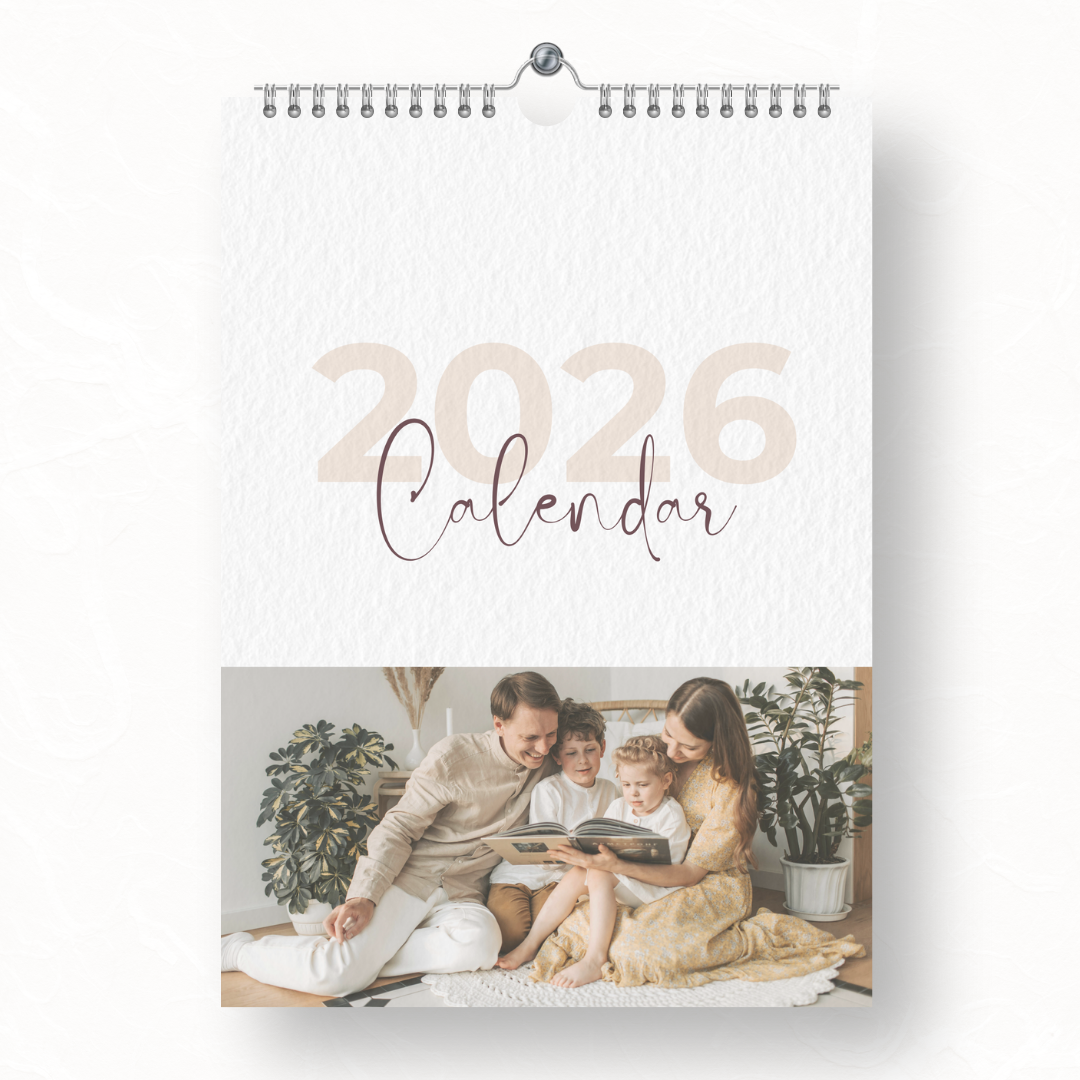 Personalised Photo Wall Calendar | 2026 – Add Your Photos for a Year of Smiles.