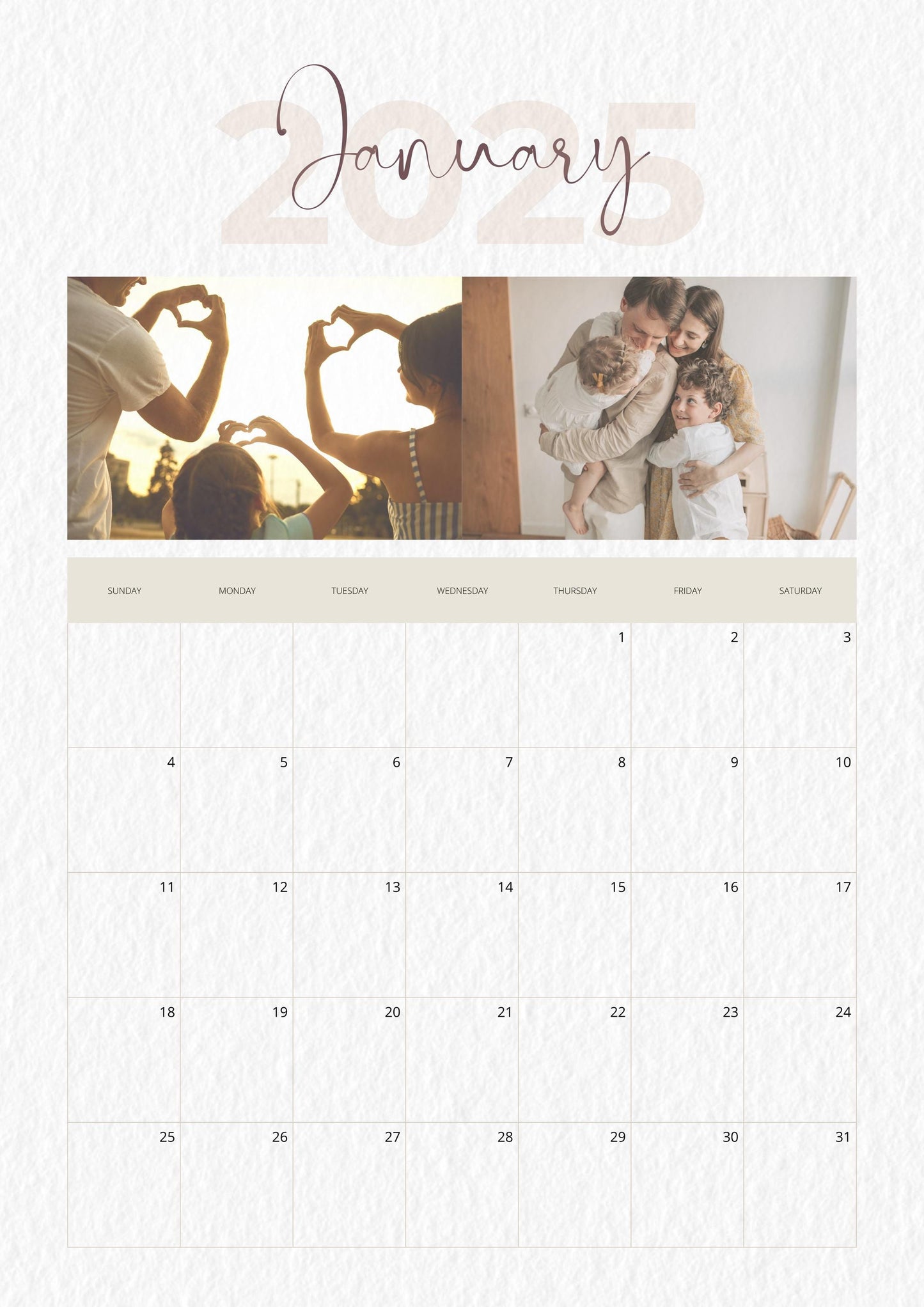 Personalised Photo Calendar 2025|2026 Custom Calendar With Your Own Photos | Personalised Christmas Gift| A5| A4 | A3 | A3 slimline calendar