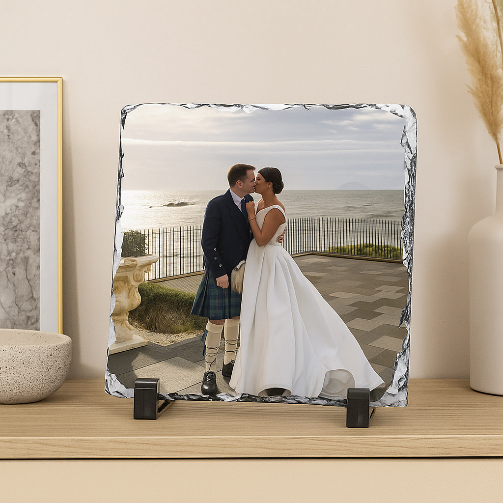 Personalised Photo Rock Slate -Custom Gift Idea For couple, Wedding gift, Anniversary, Birthday, mothers day gift, Valentines day gift